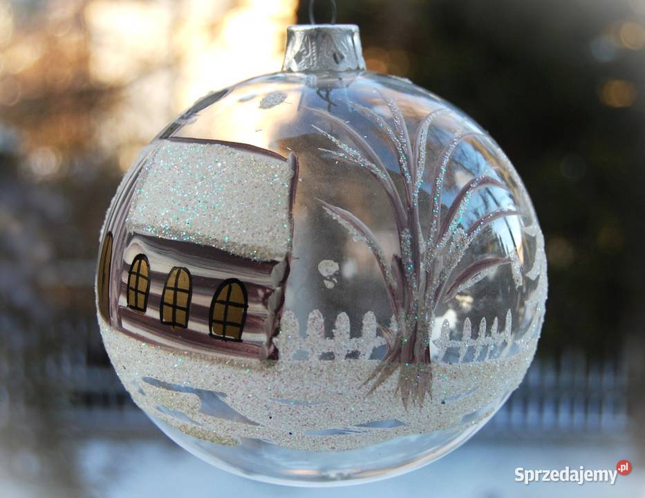 Bombka szklana ręcznie malowana 125 kościół Lublin