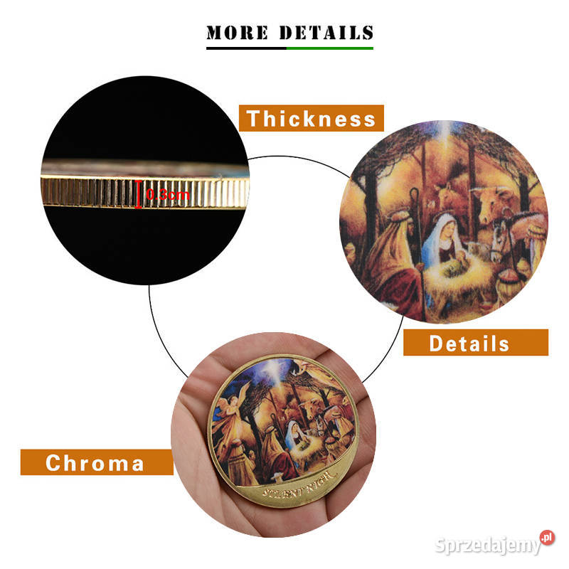 JEZUS CERTYFIKAT Komplet Zestaw Etui Złoto
