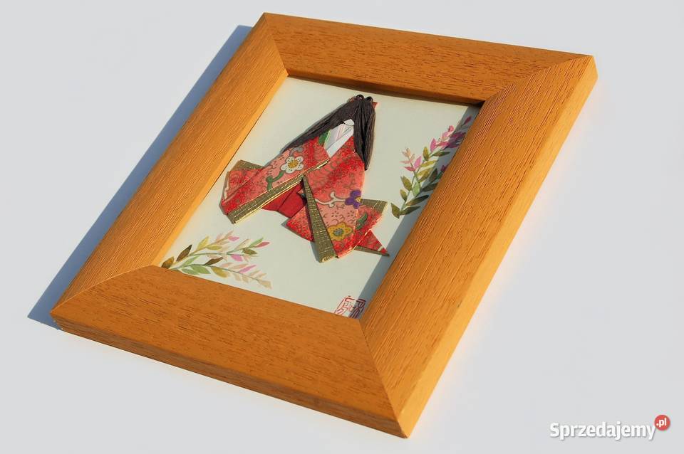 Origami japońskie kobieta w kimonie gejsza obraz Lublin sprzedam