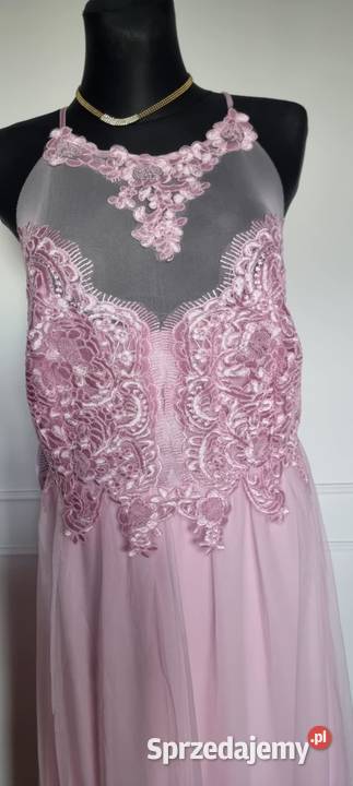 Sprzedam sukienkę różową koronkową 4648