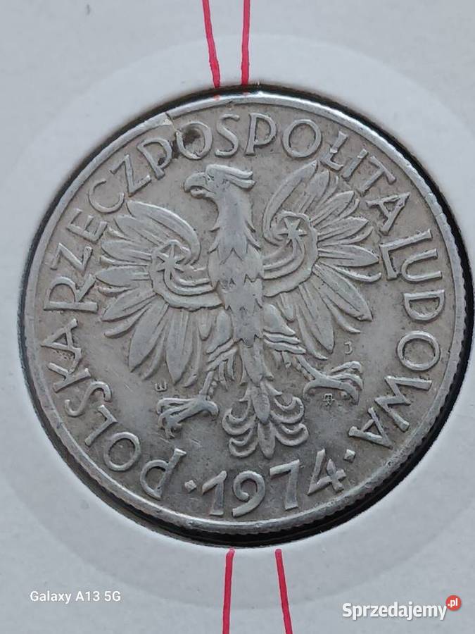 5 Złotych Rybak 1974 r Skrętka 8 Konin