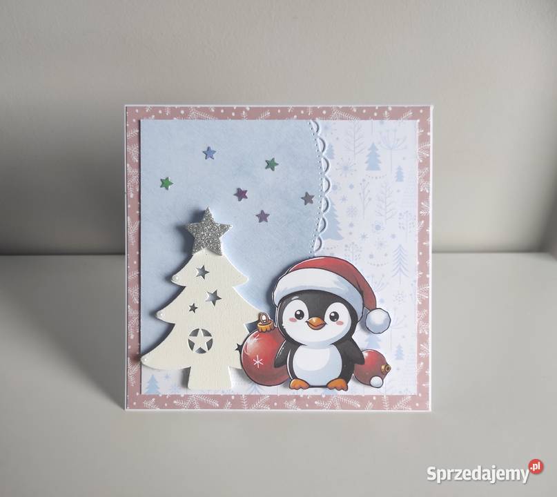 Kartka świąteczna ręcznie robiona na Boże