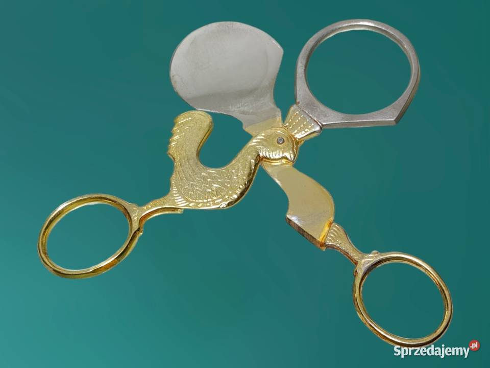 Nożyczki do jajek vintage Art Deco zabytkowe Kalisz