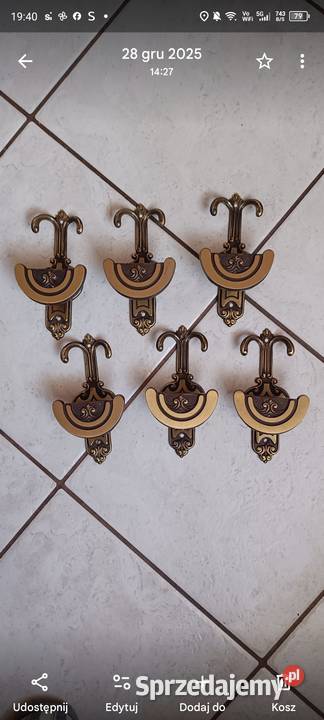 Mosiężne wieszaki Reda