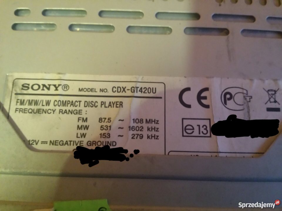 Radioodtwarzacz Sony dolnośląskie Oława sprzedam