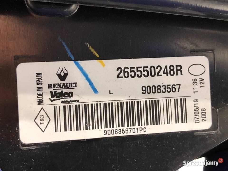 LAMPA TYŁ LEWA WEWNĘTRZNA RENAULT MEGANE IV podkarpackie