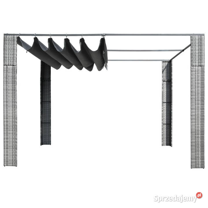 Altana z dachem polirattan 300x300x200 szary i Warszawa