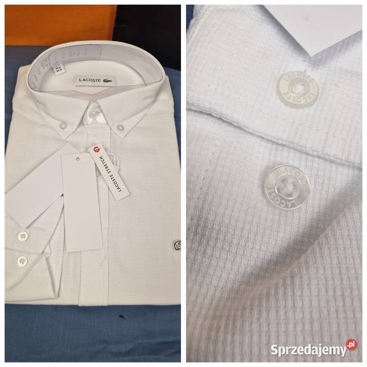 Koszula Lacoste Burberry długi rękaw premium