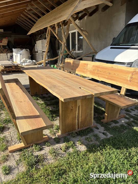 Stół z Bala ogrodowy Sosnowo dębowy Bekiesza