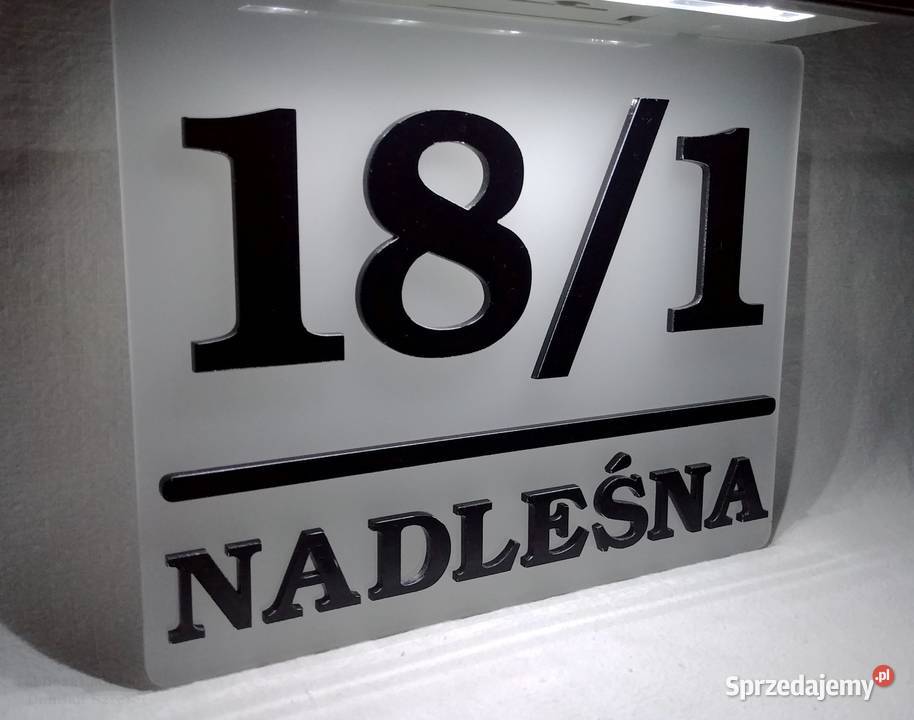 Numer na dom 3D LED solarny bateria słoneczna