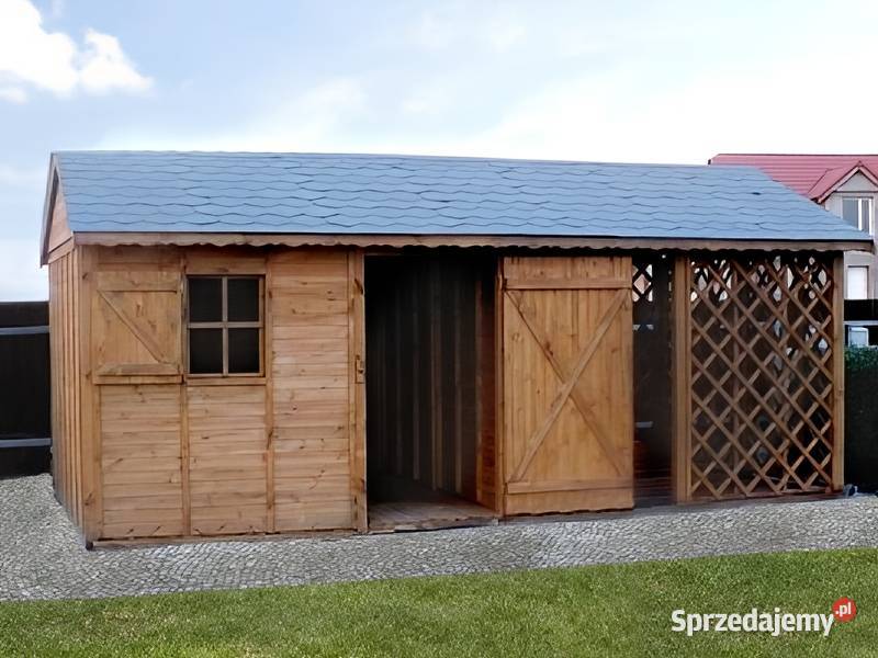 Drewutnia Kasia dach dwuspadowy 3x6 PRODUCENT Parzymiechy sprzedam