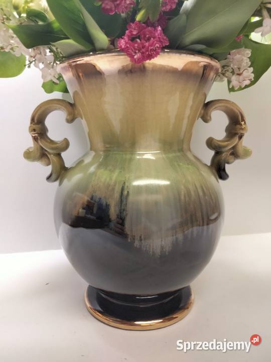 Wazon ceramika szkliwienie naciekowe unikat Gniezno