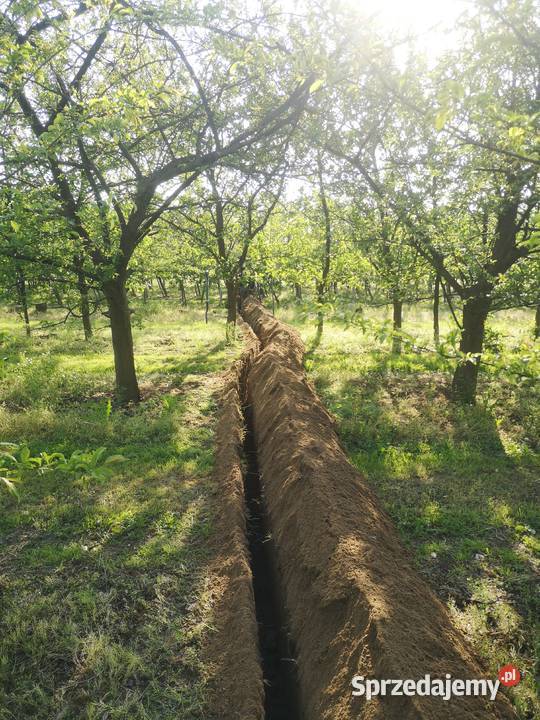 Wykopy liniowe usługi koparką łańcuchową mazowieckie Jedlińsk