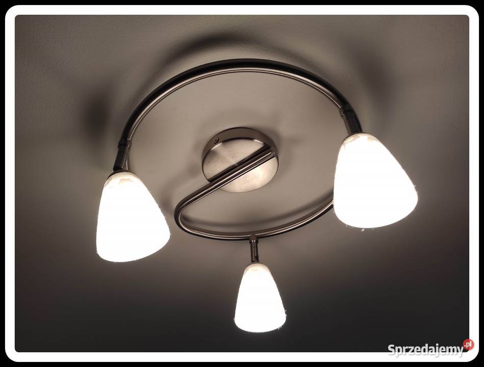Lampa sufitowa ścienna na trzy klosze Oświetlenie