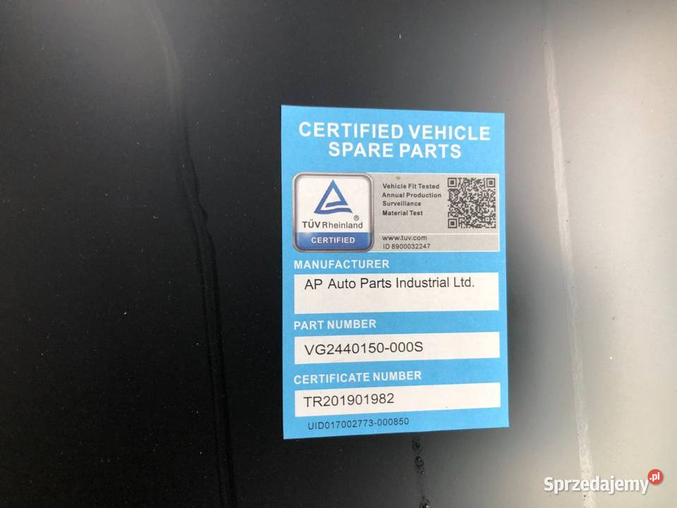 VW Golf VII 5G 102012122020 Maska pokrywa osobowe Skarżysko-Kamienna