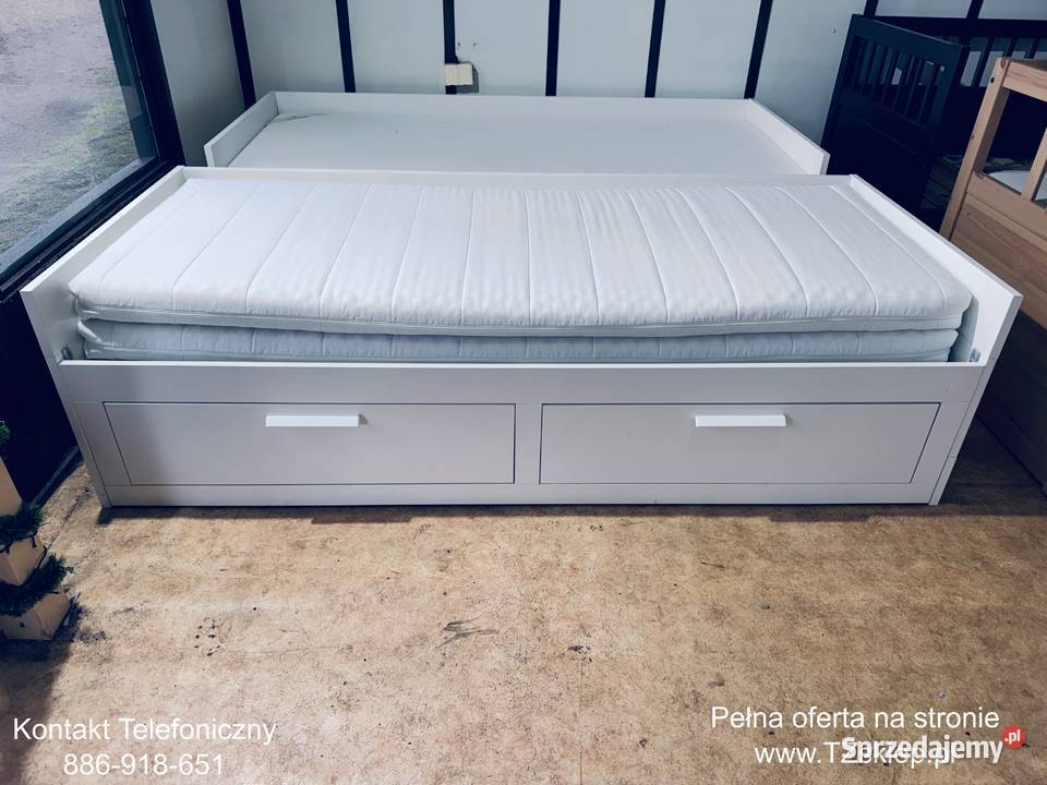 IKEA BRIMNES Leżanka Łóżko z 2 szufladami 2 Rybnik