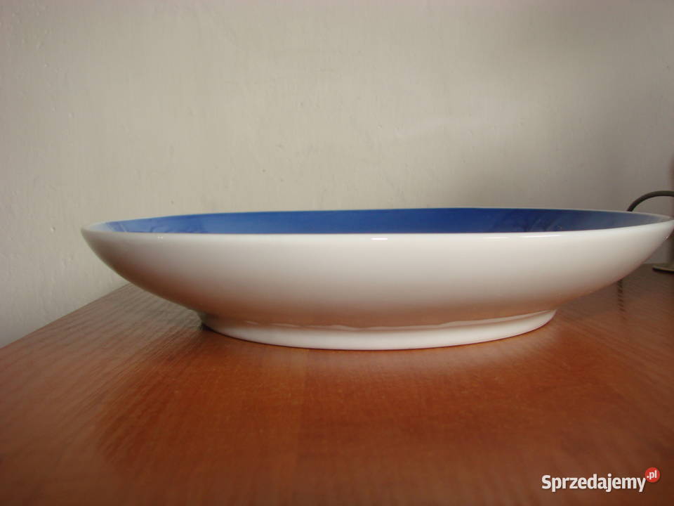 BG kobaltowy talerz świąteczny 1965