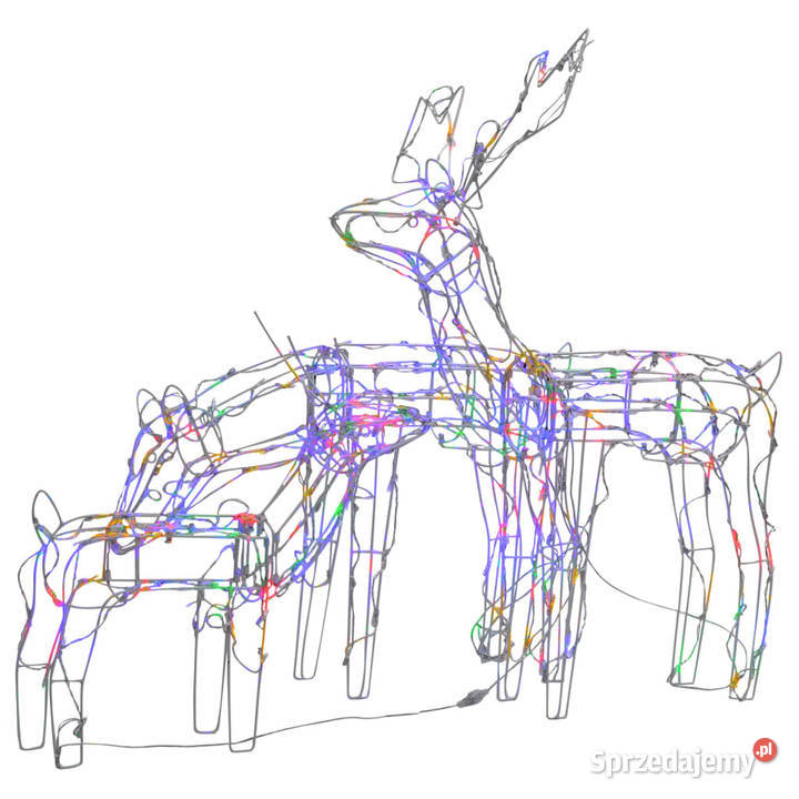 vidaXL 3 świąteczne renifery z lampek 229 diod mazowieckie