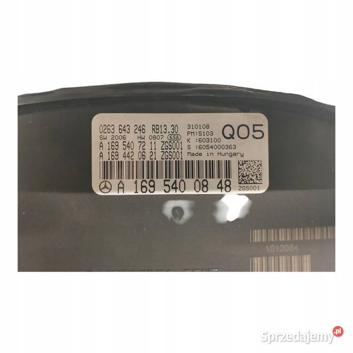 LICZNIK ZEGARY A1695400848 Mercedes W169 20 CDI lubelskie Chełm