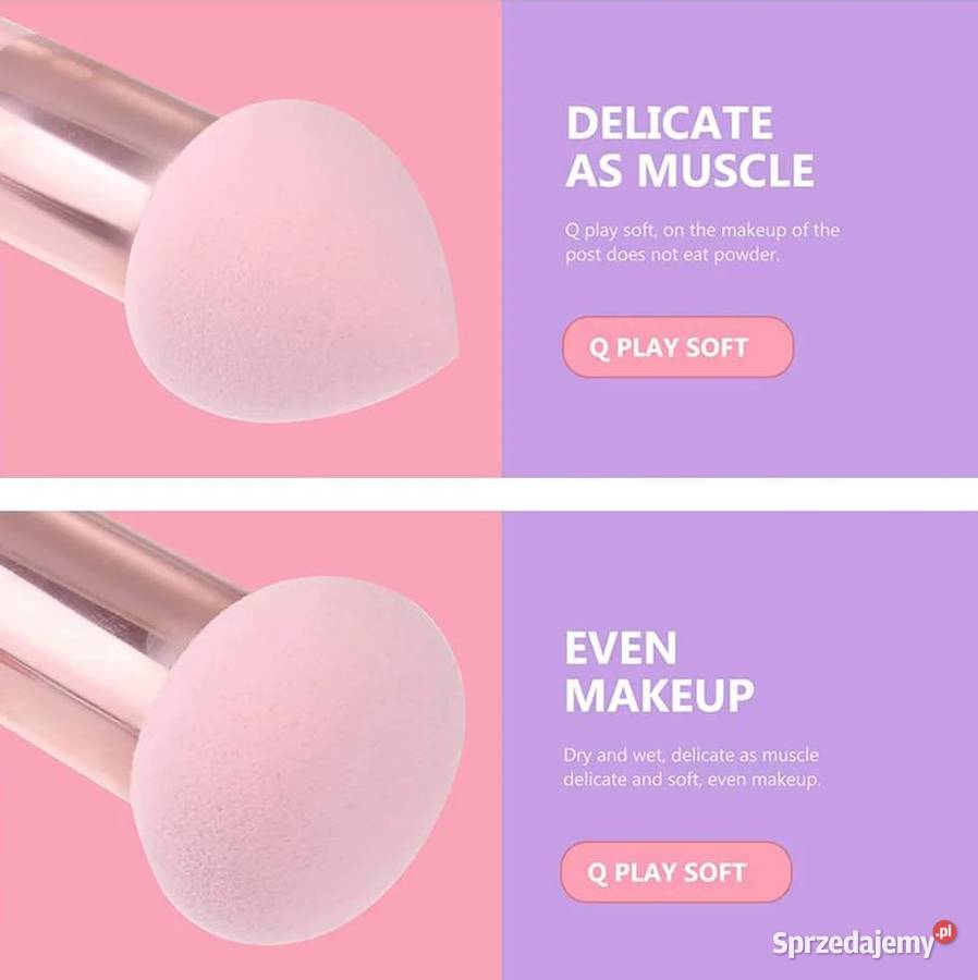 Gąbeczki do makijażu Zestaw 3 Czarny AS Pozostałe Płock