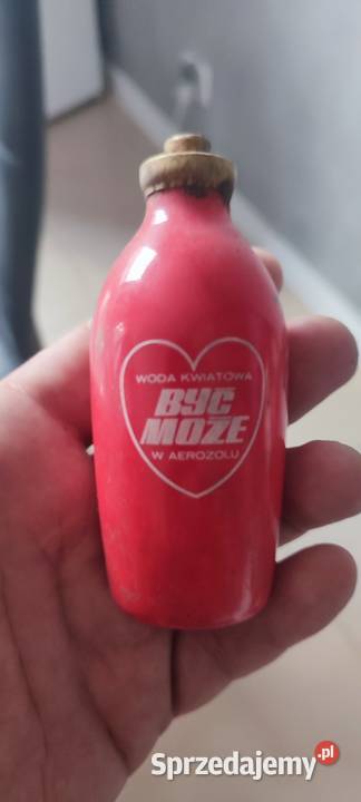 Butelka z lat 70 Woda kwiatowa Być Może Solec Kujawski