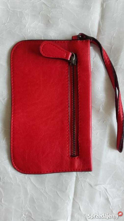 EFEKTOWNY SKÓRZANY PORTFEL W CZERWIENI Piła sprzedam