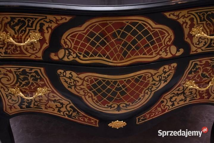 Komoda Szafa Boulle Liczne Zdobienia Drewno Brąz