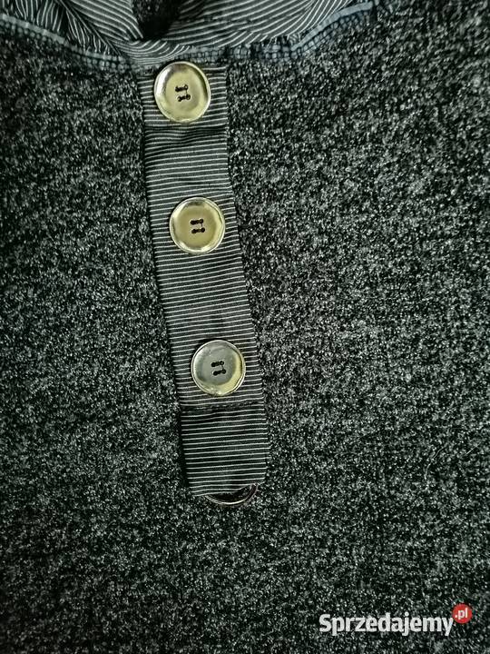 B YOUNG sweter dłuższy Ciemny szarygrafit czarny Leszno