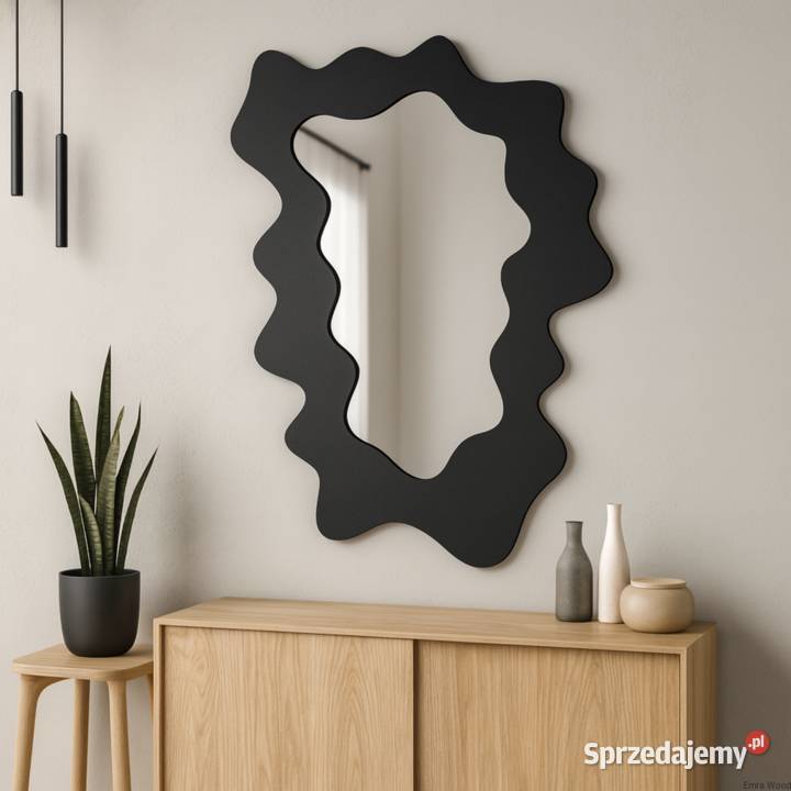 Lustro nieregularne w ramie mdf MISTY Blobs mazowieckie