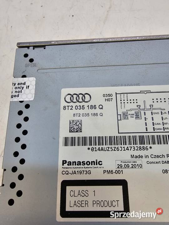 RADIO ZMIENIARKA CD AUDI A4 B8 A5 Q5 8T2035186Q Przystajń