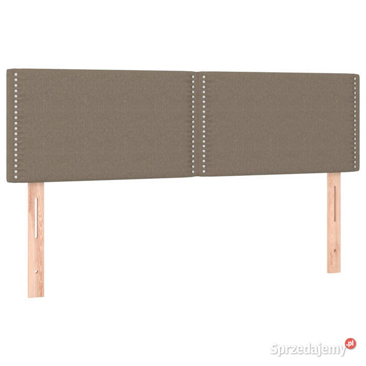 Łóżko kontynentalne z materacem taupe tkanina 193cm Warszawa