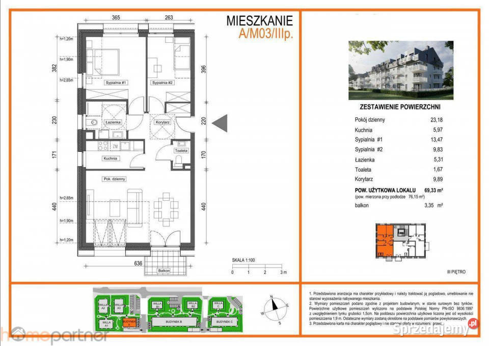 Mieszkanie Wrocław Brochowska 6933m2 3 pok Piętro 3 dolnośląskie