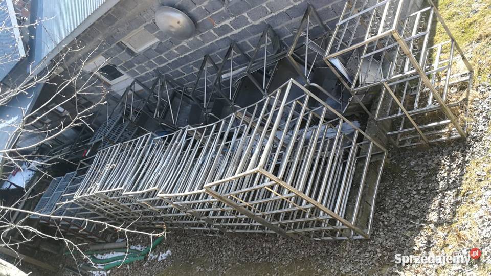 Regał z stali nierdzewnej na kołach plastikowych małopolskie Stary Sącz