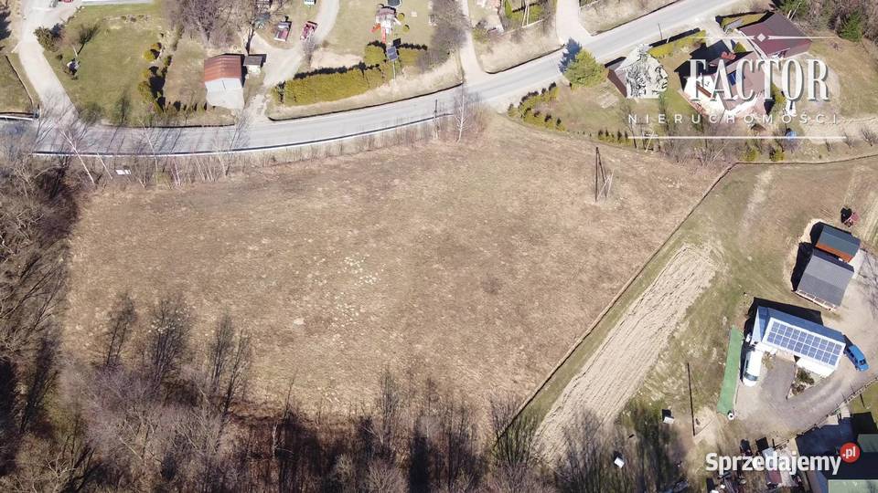 Widokowa działka budowlanorolna 1846 ara Bieśnik 54zł/m2