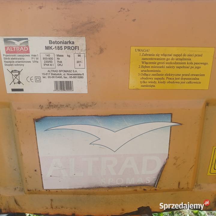Betoniarka Altrad 145 L