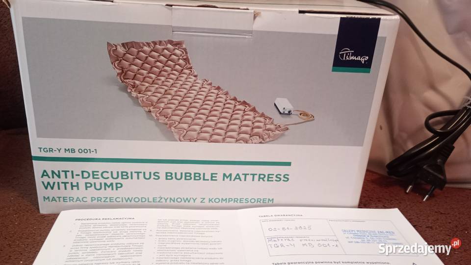 Materac PRZECIWODLEŻYNOWY do 135 Z KOMPRESOREM Zielona Góra