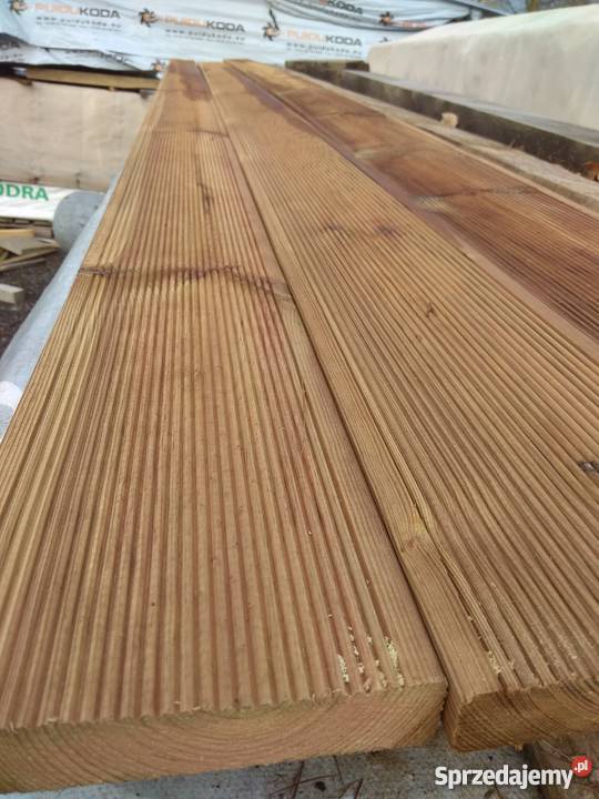 Deska tarasowa ryflowanaimpregnowana ciśnieniowo Architektura ogrodowa pomorskie Czapielsk