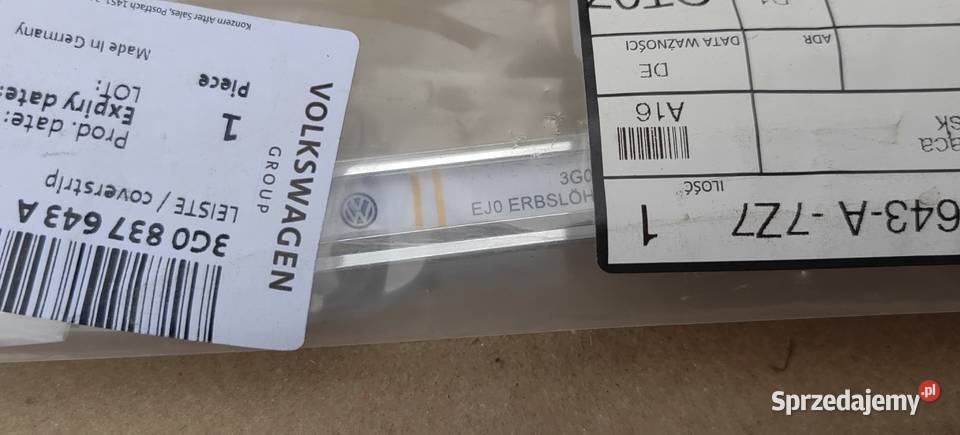 33G0837643A 7Z7 VW Passat Listwa lewy przód sprzedam