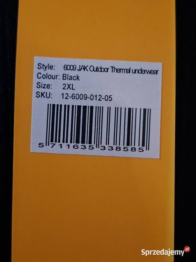 Komplet bielizny termicznej Czarny 6009 Workwear