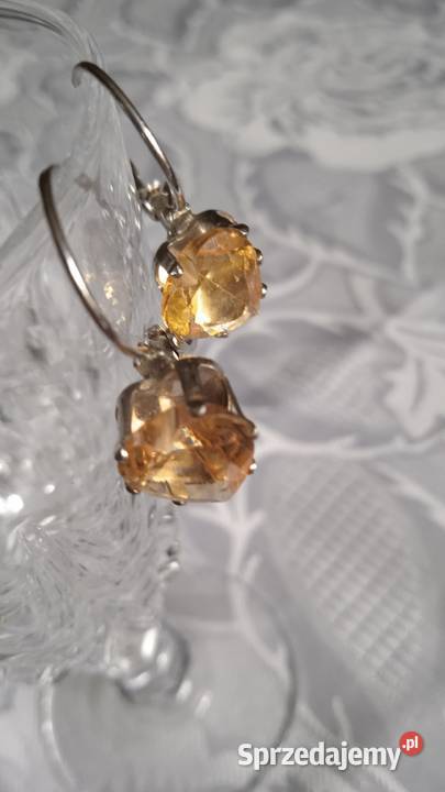 KOLCZYKI SREBRZONE Z CYRKONIĄ SZLIFOWANĄ W Piła