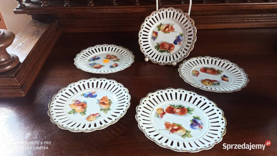 Talerzyki z ażurem Z owocami Słodkie Bez Porcelana i szkło Gdańsk