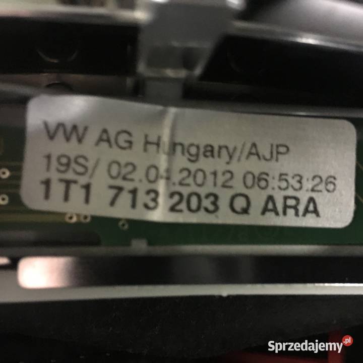 NOWY TOURAN II 10 MIESZEK GAŁKA ZMIANY BIEGÓW pomorskie