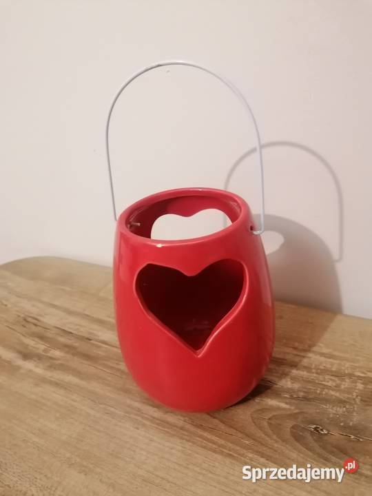 Świecznik do świeczki czerwony