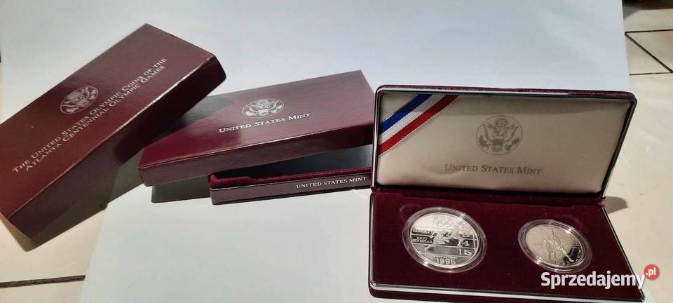monety USA zestaw 1 i 12 dolara Olimpiada Warszawa