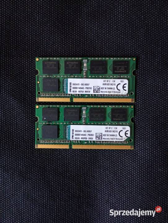 Kingston ValueRAM 16GB 2x8GB DDR3 1600MHz SODIMM Wrocław