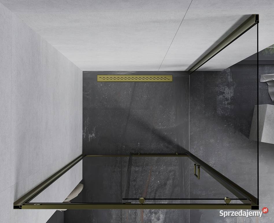 KABINA PRYSZNICOWA ZŁOTA rozsuwana rozmiary Choroszcz