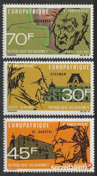 DAHOMEJ POSTACIE ADENAUER CZYSTE łódzkie Łódź sprzedam