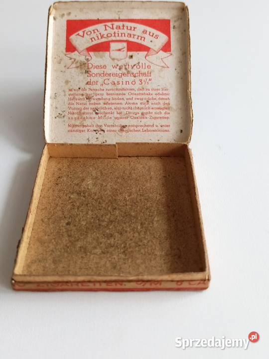 Opakowanie papierosach kasyno II WŚ Łódź
