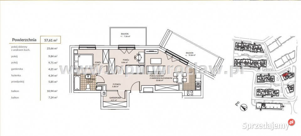 Mieszkanie Wrocław 576m2 3 pokoje Sprzedaż
