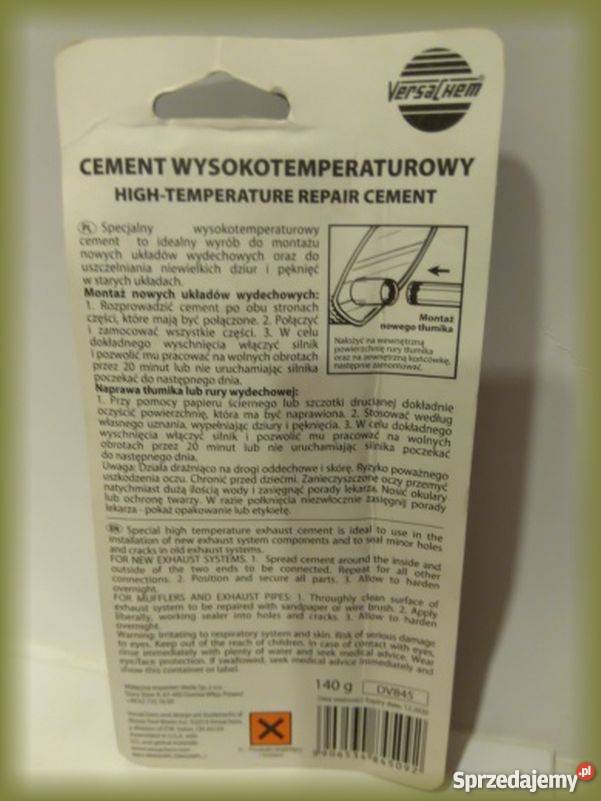 VERSACHEM CEMENT DO NAPRAWY UKLADÓW WYDECHOWYCH zachodniopomorskie Nowogard